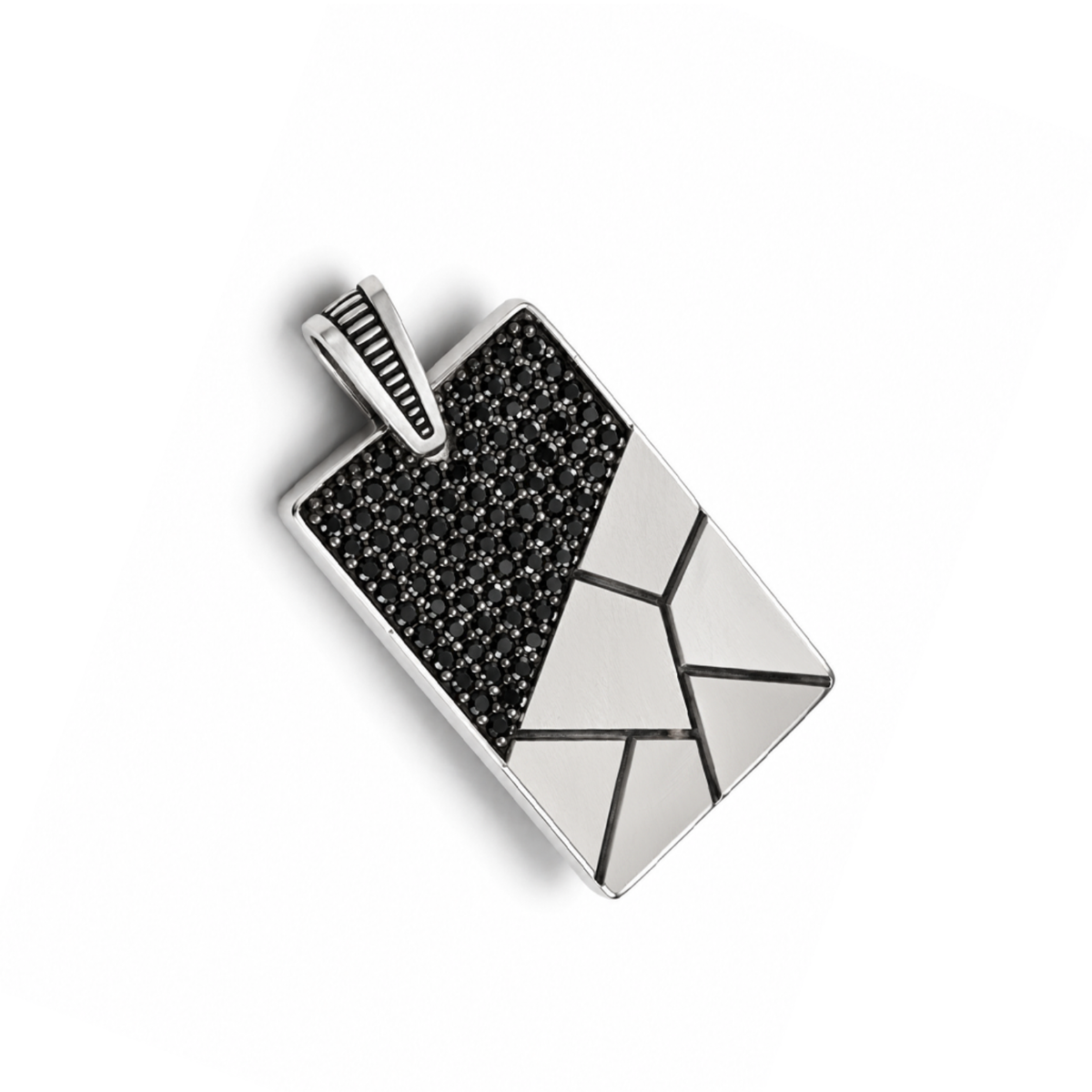 Obsidian Grid Pendant